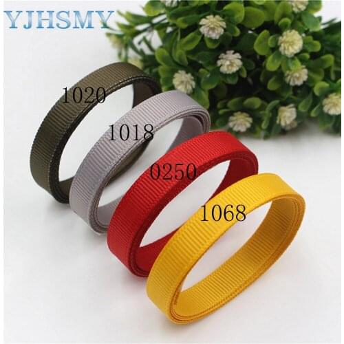 YJHSMY J-17803-L10MM,10 mm 10 yards Solid Color Ribbons Thermal transfer Printed grosgrain Wedding Accessories DIY material