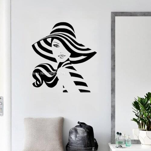 Beauty Salon Woman Wall Decal Eyelash Lashes Vinyl Wall Sticker For Girls Bedroom Wall Decor Murals Cool Posters Fashion LC1742