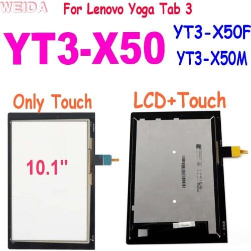 AAA+ 10.1" LCD with Touch For Lenovo YOGA Tab 3 YT3-X50F YT3-X50 LCD Display YT3-X50M 10.1 Touch Screen Digitizer Glass Assembly