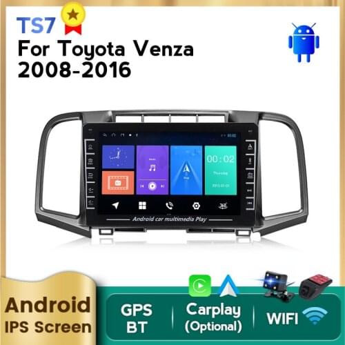 1+16G Autoradio Android For Toyota Venza 2008-2016 Multimedia Video Player Navigation GPS Stereo 2 Din support BT Carplay no DVD