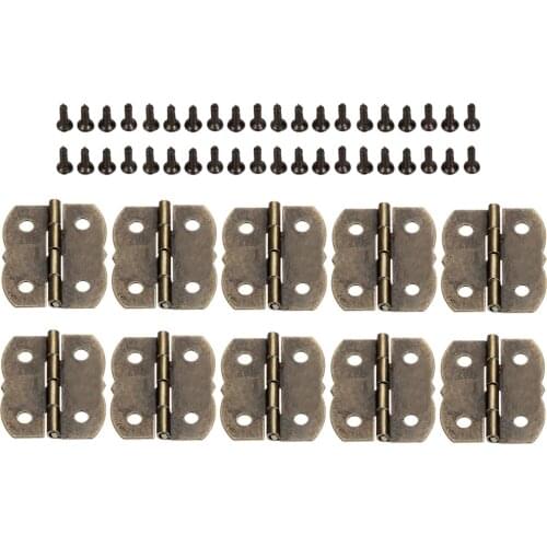 10Pcs 4 Holes Butterfly Jewelry Box Decorative Hinges Metal Furniture Hinges Cabinet Drawer Door Hinge 30*25mm
