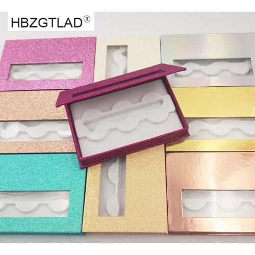 20pcs wholesale 3pair 25mm false eyelashes packaging box fake 3d mink lashes boxes faux cils strip Rectangle magnetic case empty