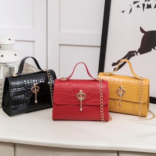 2020 Fashion Trend Women Lightweight Crossbody Bag Faux Leather Ladies Shoulder Handbags Classic Crocodile Pattern Purse