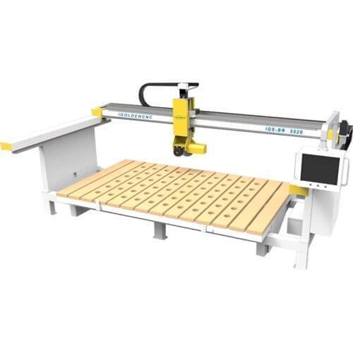 4th axes 5 axis cnc granite bridge saw wood building quarry stone block slab cutting machine