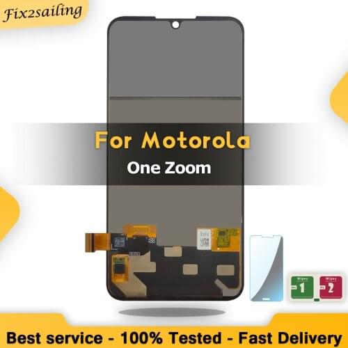 AAA+ Quality New LCD For Motorola Moto One Zoom XT2010 XT12010-1 Display Touch Screen Digitizer Assembly 6.39" Inch Tested
