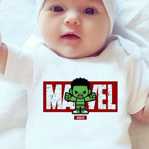 Toddler Bodysuits Casual Harajuku Fashion Infant Jumpsuit Bruce Banner Hulk Print Loose Baby Girl Boy Romper Newborn Clothes