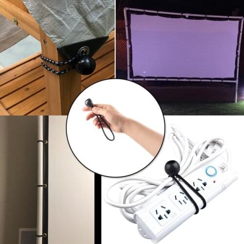 Bungees Ball Fixing Tie Rope Canopy Bungee Cords Strap Elastic Tent Tarp Awning for Camping Climbing Supply