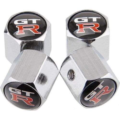 GTR Emblem Wheel Tire Valve Caps Anti-Theft Cover For Nissan GTR R35 Rogue 350z Nv200 Versa Np300 X-Trail Juke Nismo Qashqai J11