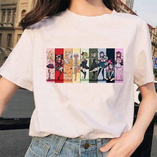 Danganronpa T Shirt Anime Harajuku T-shirt Men Kawaii Nagito Komaeda Summer Tops Unisex Cartoon Ouma Kokichi Graphic Tees Male