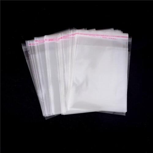 Hot 100Pcs/Bag OPP Clear Seal Self Adhesive Plastic Jewelry Home Packing Bags