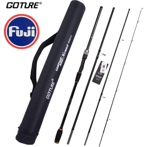 Goture Xceed II Fuji Guide Ring Portable Lure Fishing Rod Spinning Casting Rod Ultra Light High Carbon Travel Rod With Case