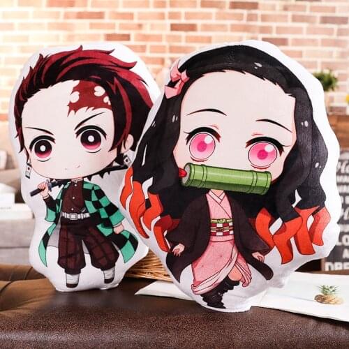 Devils Blade Anime Manga Kawaii Pillow Demon Slayer Kimetsu No Yaiba Nezuko Stuffed Plush Toy Home Decoration Cushion Pillow