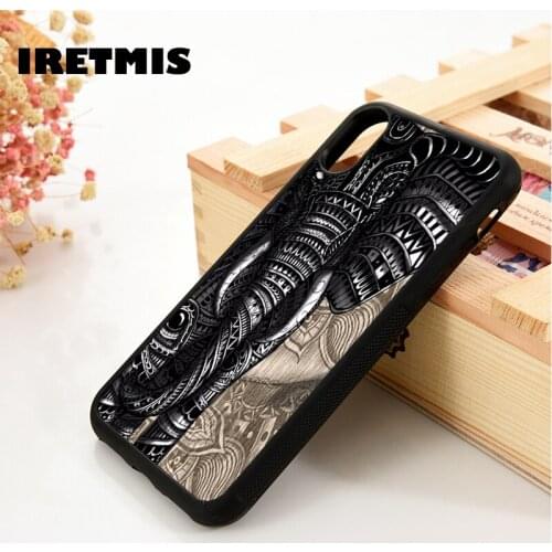 Iretmis 5 5S SE 6 6S Soft Silicon phone case cover for iPhone 7 8 plus X Xs 11 Pro Max XR Elephant mandala floral flower pretty