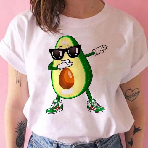 Cool Avocado Graphic WomenS T Shirts Casual Round Neck Short Sleeve Streetwear Harajcku Arrivals Women Fashion Simplicity Top