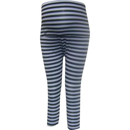 Maternity Stripe Leggings Adjustable Waist Pregnant Women Pregnancy Clothes Pants Ropa Mujer Embarazada Premama Enceinte Soft