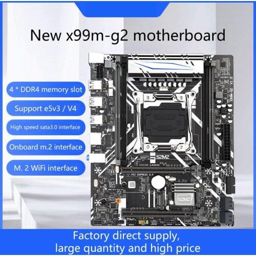 X99M-G2 Motherboard Set LGA2011 V3 V4 E5 With E5 2620 V3 E5 2695V4 Processor Support PCIE 16X USB 3.0 SATA And 4PC DDR4 Memory