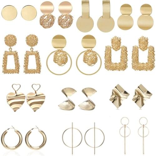 Fashion statement earring large geometricear jewelry gift drop earring Modern Jewelry wholesale