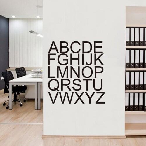 Letter Word Wall Sticker Letter ABC Wall Sticker Kindergarten Classroom Childrens Room Vinyl Library Home Decoration