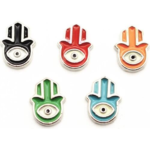 New Arrival 10pcs/lot eye hand floating charms Alloy charms living glass memory lockets DIY Jewelry