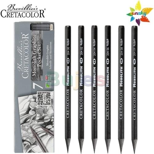 Original Cretacolor Wood free graphite pencil 204 All lead graphite pencil HB 2B 4B 6B 8B 9B Art supplies