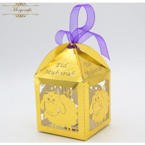 Laser cut sheep pattern party favor baby shower gifts boxes
