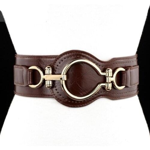New Belt Womens Elastic Belt Wide Stretch PU Leather belts Girl Ceinture Womens Belts Clothing accessories