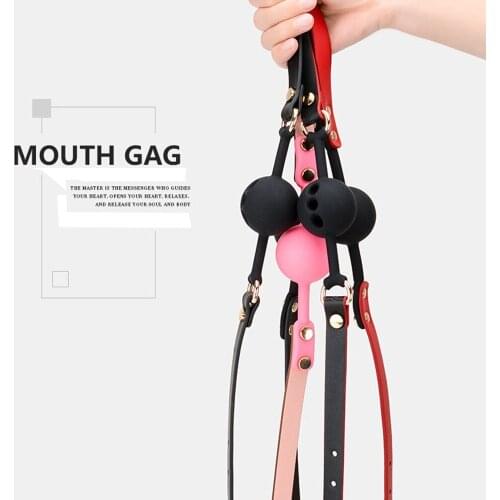 Open Mouth Gag Harness Strap Muzzle Soft Silicone Ball Bdsm Sex Toy for Couples Sexy Restraint Stuffed Flirt Sex Products Toys
