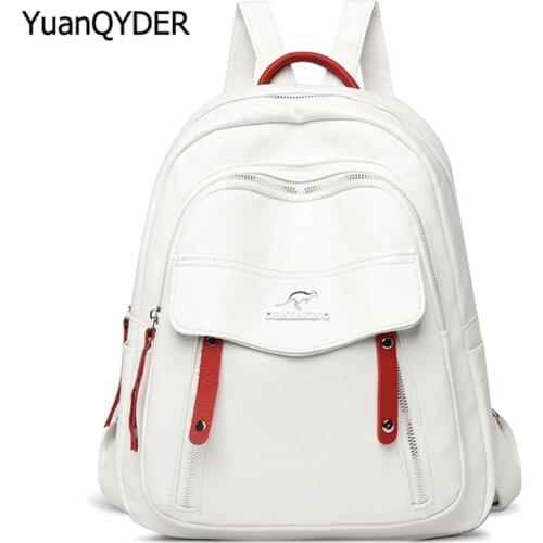 Luxury Designer Fashion Letter Design Womens Backpack Panelled Designer Women Shoulder Bags Quality PU Leather Ladies Backpack