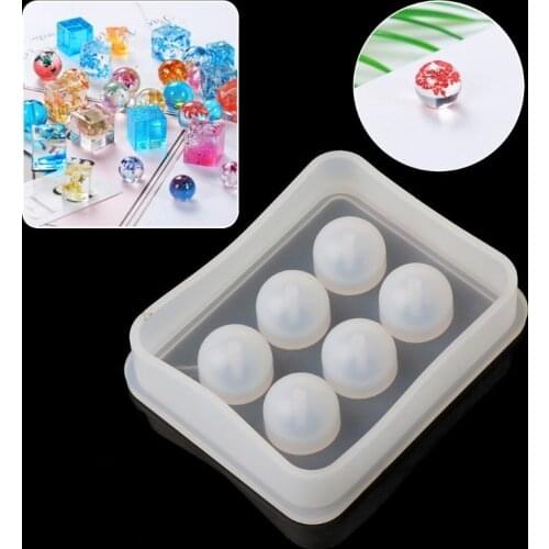 Silicone Mold 12mm Ball 3D DIY Jewelry Necklace Pendant Making Tools Epoxy Resin Crafts Cake Fondant Decoration Molds Handmade