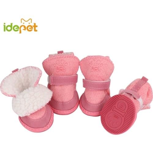 4pcs/set Warm Dog Shoes for Dogs Winter Pet Shoes Anti Slip Snow Dog Boots Footwear Socks Chihuahua Yorkies Pet Products 30S2