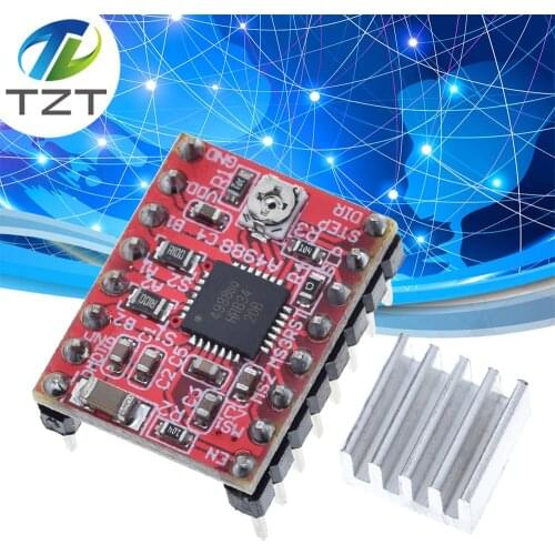 TZT CNC 3D Printer Parts Accessory Reprap pololu A4988 Stepper Motor Driver Module with Heatsink for ramps 1.4 for arduino