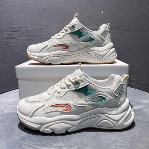 Ins tide old womens shoes 2021 Spring New Breathable Sports Shoes Female Students Net Red Casual Running Shoes