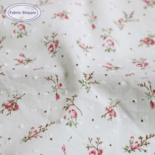 1 meter X 1.45 meter Polka Dot Jacquard Cotton Gauze Fabric Thin Floral Cotton