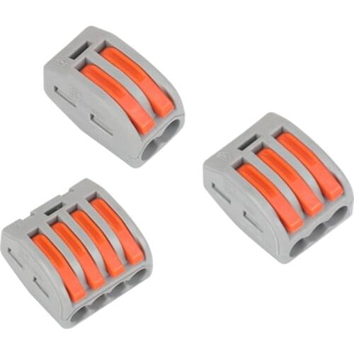 100pcs 2-5 Pin Universal Cable wire Quick Connectors 212 TYPE Fast Home Compact wire Connection push in Wiring Terminal Block