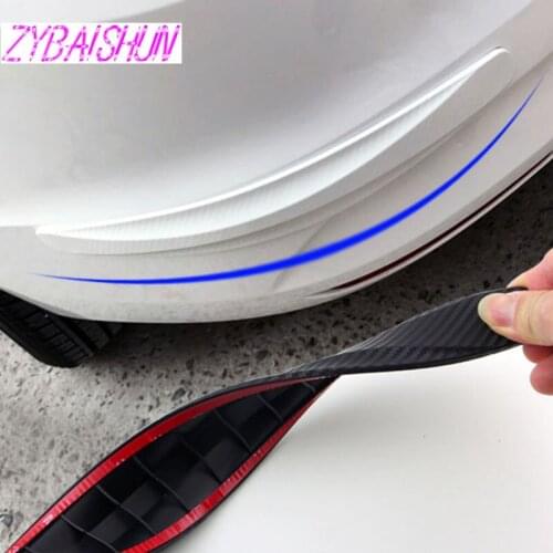 2 pieces / set. Carbon fiber sticker rubber bumper protector for Ford Focus Fusion Escort Kuga Ecosport Fiesta Falcon EDGE