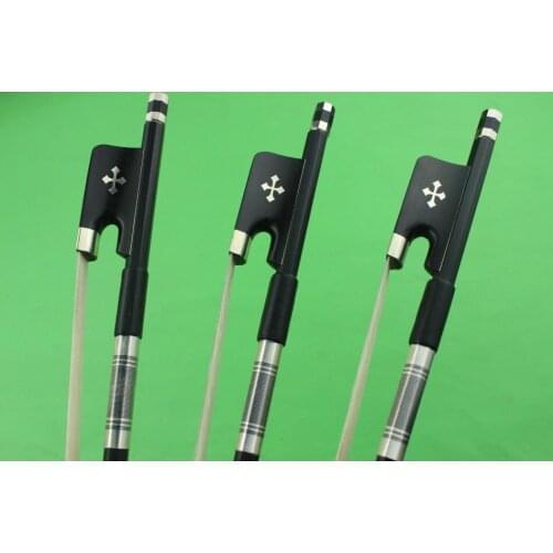 3pcs New PRO Carbon fiber cello bows 4/4 full size Ebony frog white horse hair