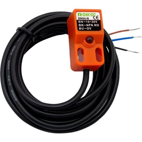 5 pieces of ROKO Ruike original SN04-N proximity switch DC three-wire NPN normally open square metal sensor 24V