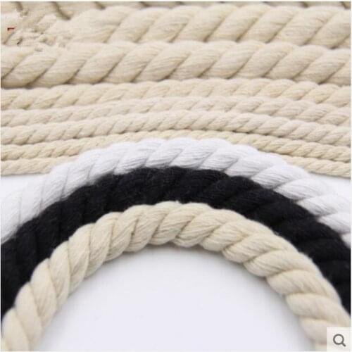 8mm 3 Strands Colorful Braided Cotton Rope Tape Kindergarten Handmade DIY String Bracelet Cord Craft Sewing Sash Rope 90 meter