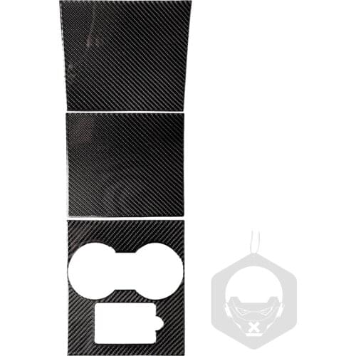 1 Set Car Vehicle Center Console Wrap Kits Self-adhesive Cup Holder Wraps Anti-Scratch Ornaments Cover Fit for Tesla Model 3