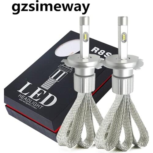 2PCS Car led lamp H4 H7 H11 9005 HB3 9012 D2S Headlight with Luxeon ZES chip 96W 12000LM H3 H8 HB4 bulb auto fog light 12V 6000K