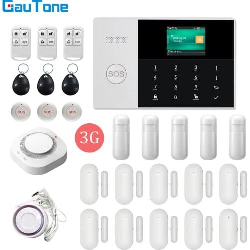 GauTone WIFI+3G GPRS Wireless Home/Office Building/Factory Fireproof&Burglar Security Alarm System APP Remote Control