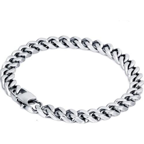 Bracelets mens stainless steel chains bracelet hand hip hop charm Vintage Steel color bracelet gifts for men accessories jewelry