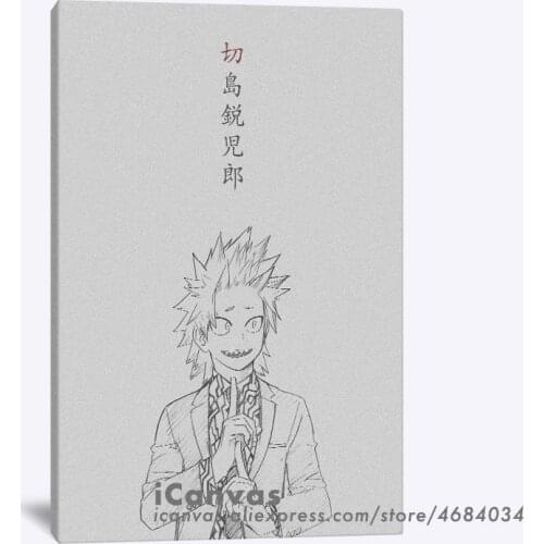 Eijiro Kirishima Sketch MHA My Hero Academia BNHA Decoration Prints Home Decor Canvas Dorm Living Room Painting Wall Art Poster