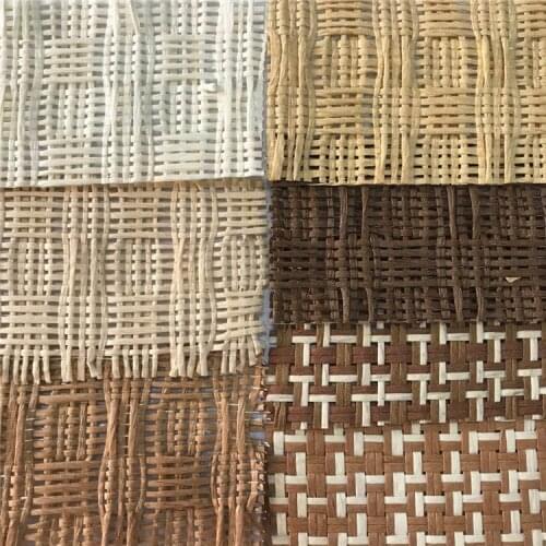Eco-friendly Paper Knitted Fabric Paper Rafi Grass Weave Cloth for Designer DIY Bag Shoe Cap Material