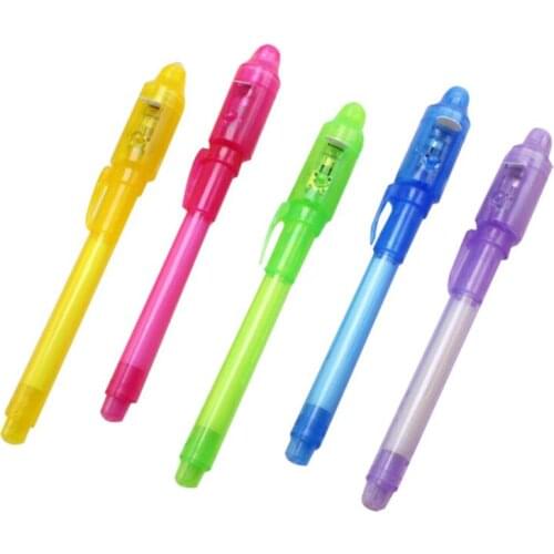 Stationery Creative Magic UV Light Pen Invisible Ink Pen Funny Marker Pen School Supplies for Kids Gifts LX3297