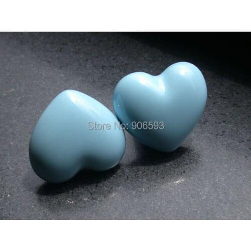 24pcs lot free shipping love heart ceramic furniture knobs