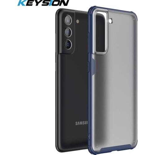 KEYSION Fashion Matte Phone Case for Samsung S21 FE S21 Ultra 5G Transparent Shockproof Back Cover for Galaxy S21 Fan Edition