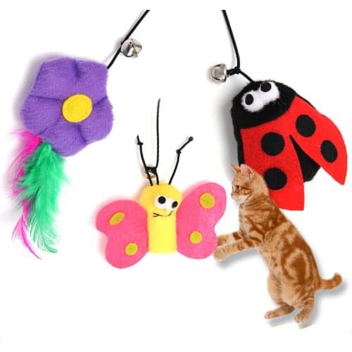 Cat Toy Colorful Fun Interactive Retractable Bar For Small Animals Pet Cat Interactive Toys