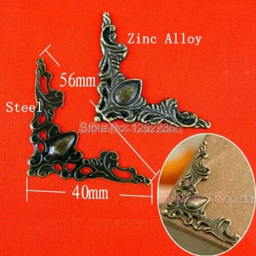 40 * 40mm Metal corners Alloy flower stickers angle Decorative wooden wine corner fillet corners Wholesale
