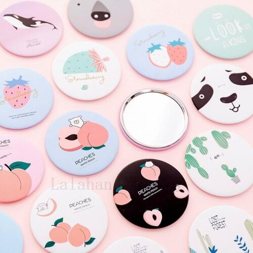 Cute Mini Korean Version of Small Mirror Portable Makeup Mirror Cartoon Makeup Mirror Doll Accessories
